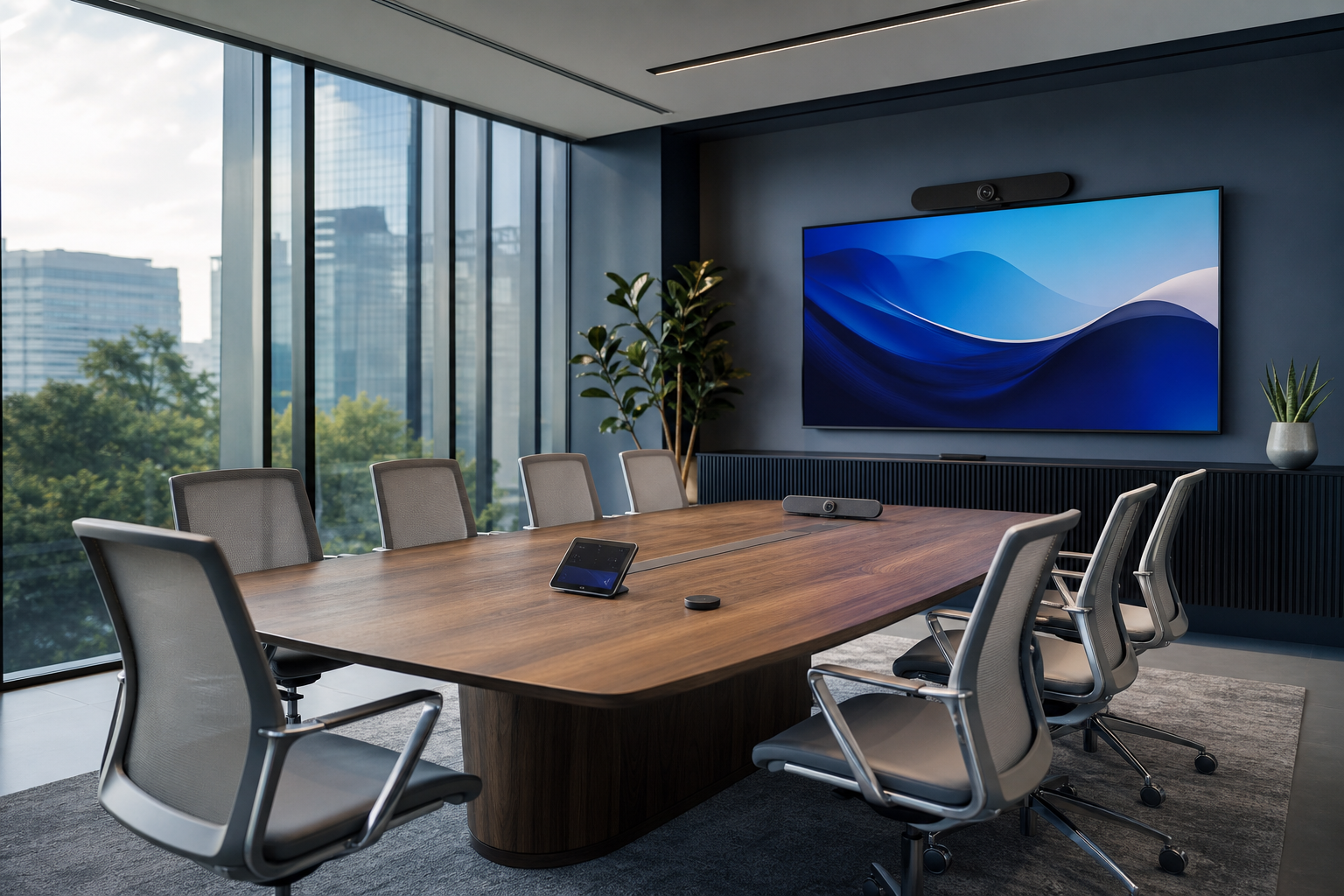 Logitech Conference Room in Modern Office Setting