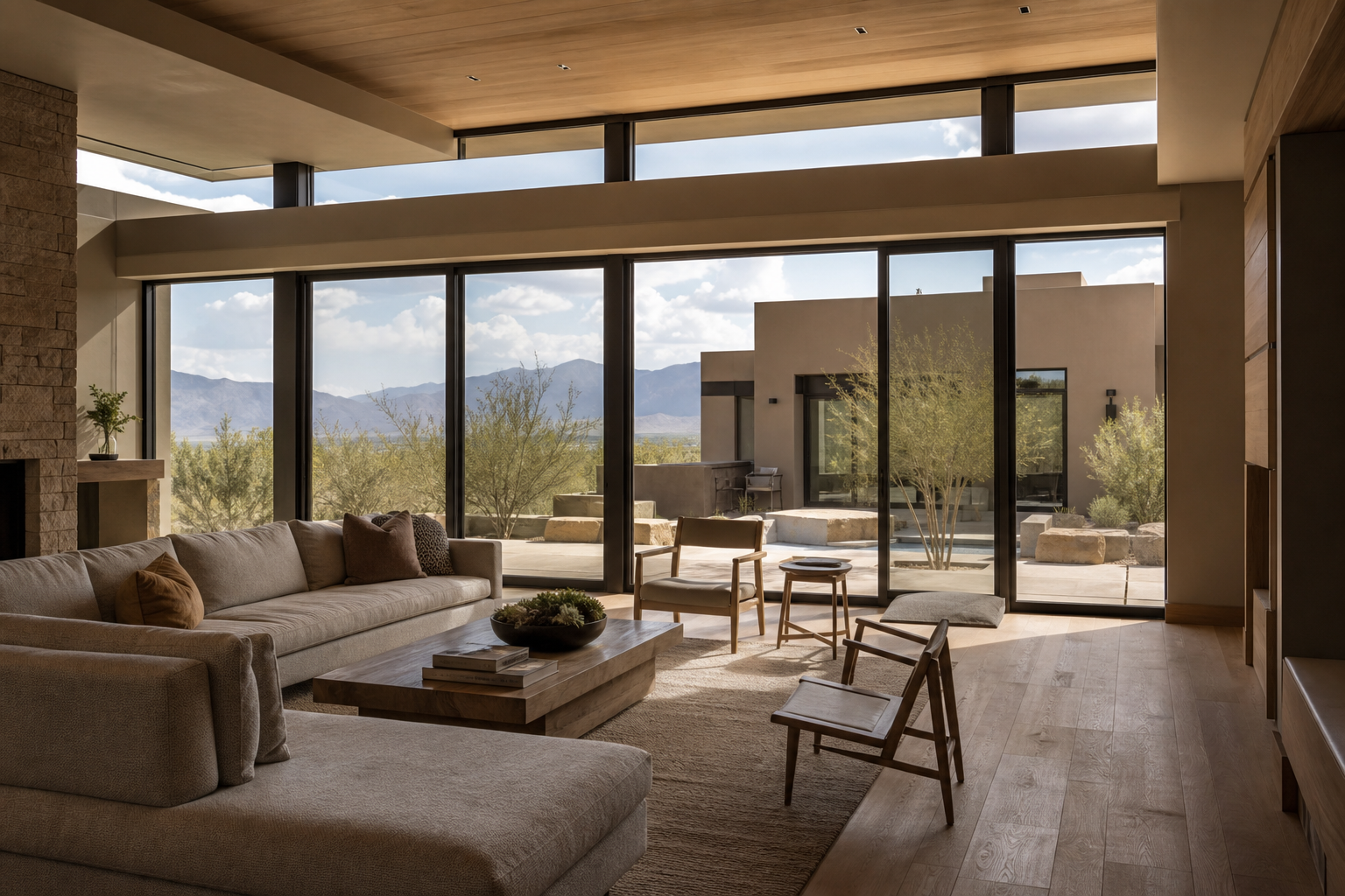 Modern Luxury Home Interior with Natural Light and Smart Automation