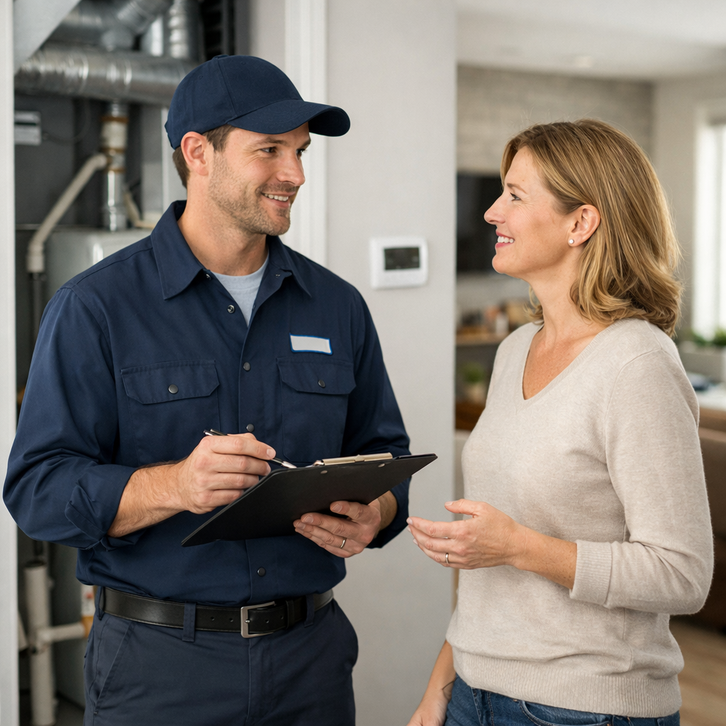 Professional Technician Assisting Homeowner with Modern Installation Setup-1