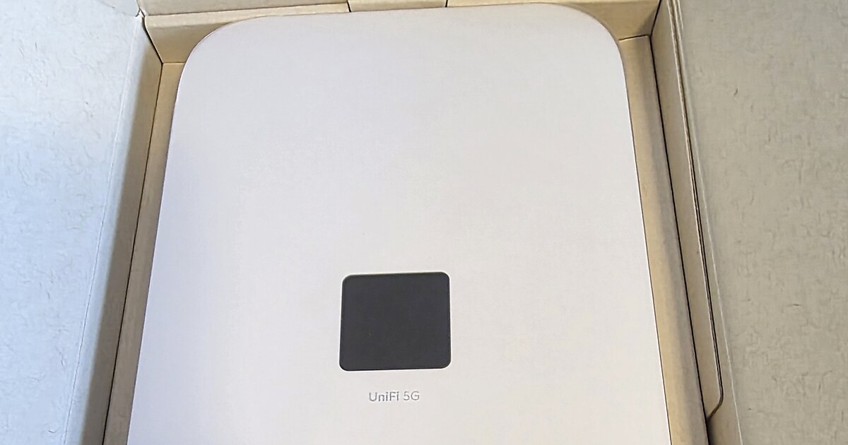 A 5G gateway for business internet and failover, unboxed for setup.